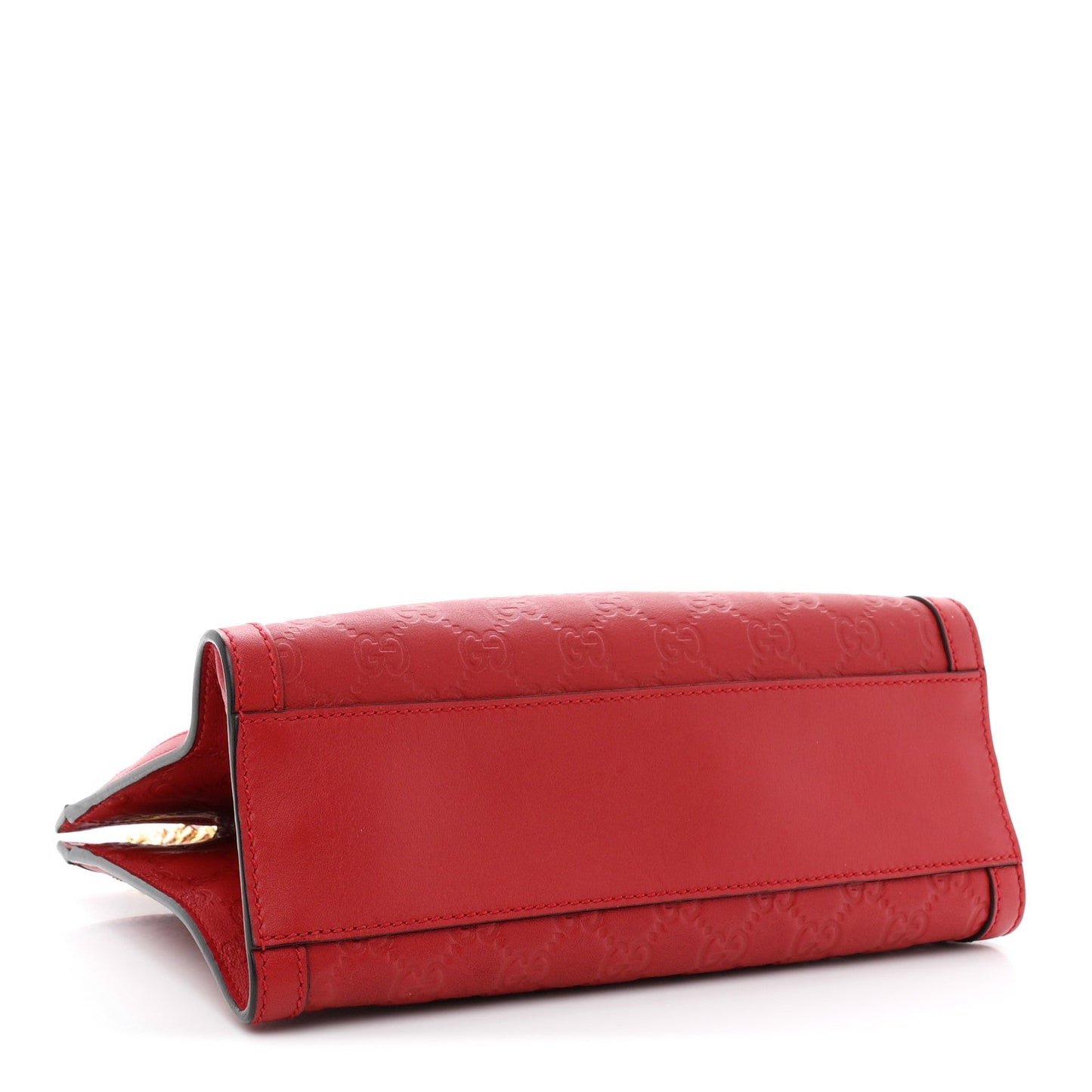 Guccissima Small Padlock Tote Red