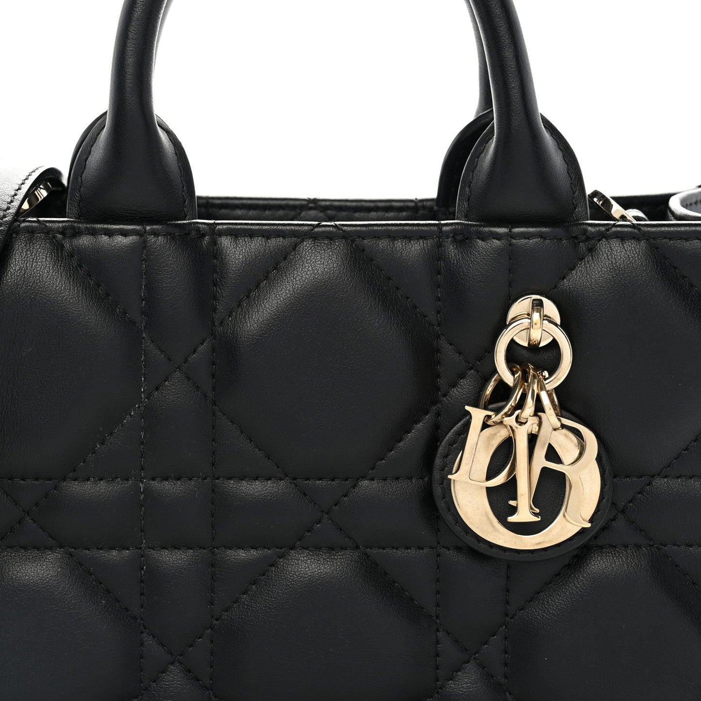 Calfskin Macrocannage Mini Book Tote Black