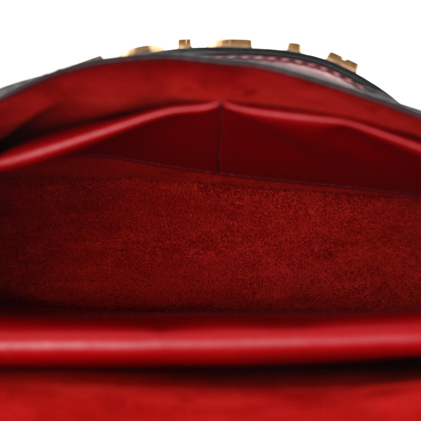 Calfskin J'Adior Chain Flap Bag Red