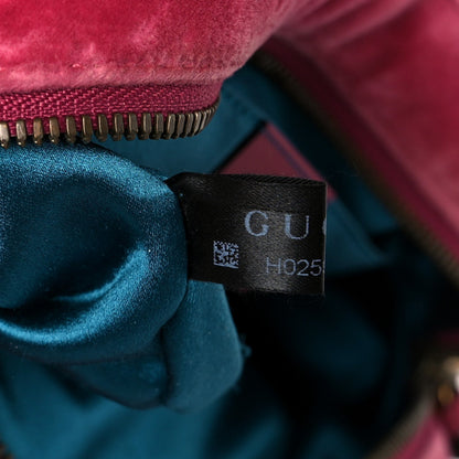 Velvet Matelasse Small GG Marmont Chain Shoulder Bag Light Raspberry Rose