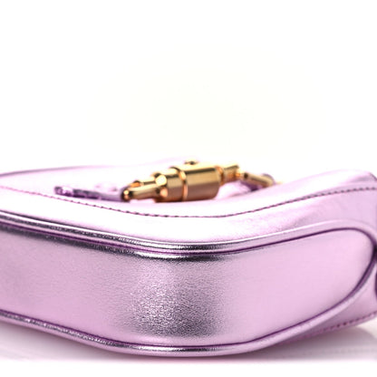 Laminated Nappa Nano Jackie 1961 Hobo Metallic Pink