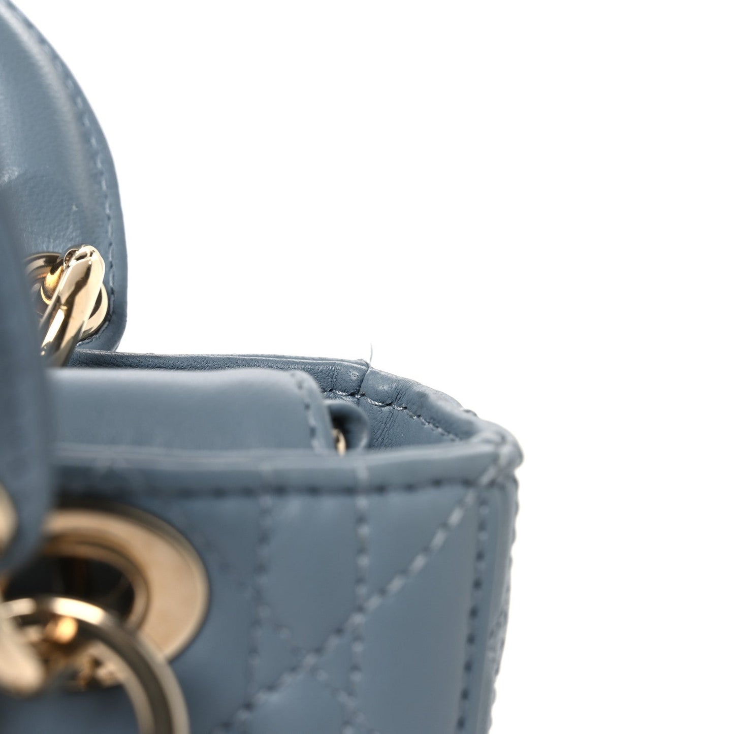 Lambskin Cannage Micro Lady D-Joy Cloud Blue