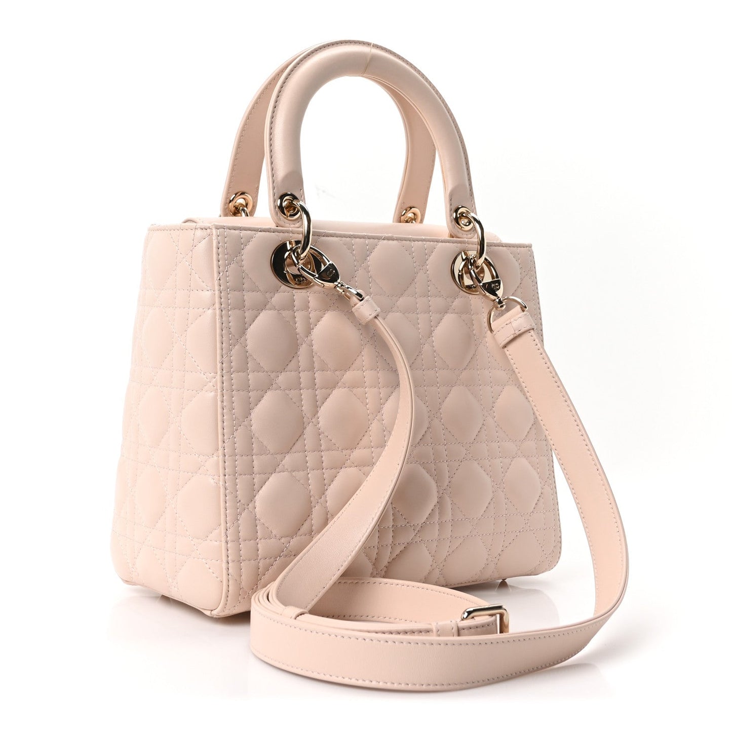 Lambskin Cannage Medium Lady Dior Light Pink