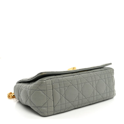 Calfskin Cannage Small Caro Bag Grey