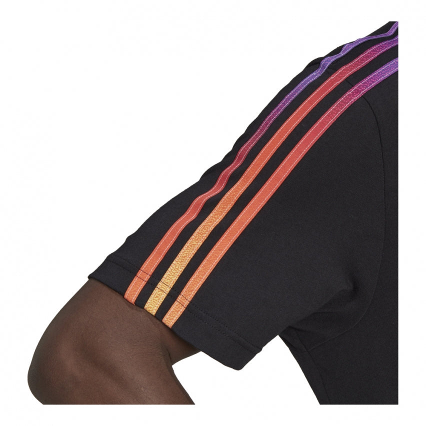 Adidas Original 3-STRIPES TEE Men’s - BLACK/MULTICOLOR