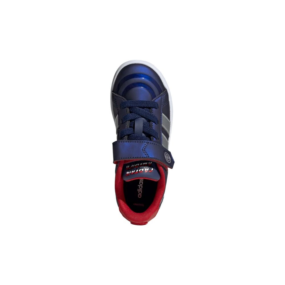 Marvel Avengers Grand Court Shoes Younger Kids and Toddlers :Dark Blue | Matte Silver