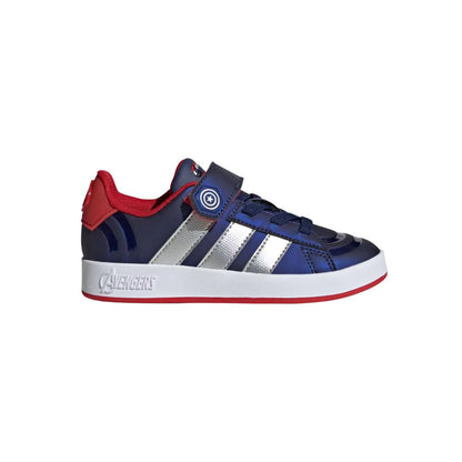Marvel Avengers Grand Court Shoes Younger Kids and Toddlers :Dark Blue | Matte Silver