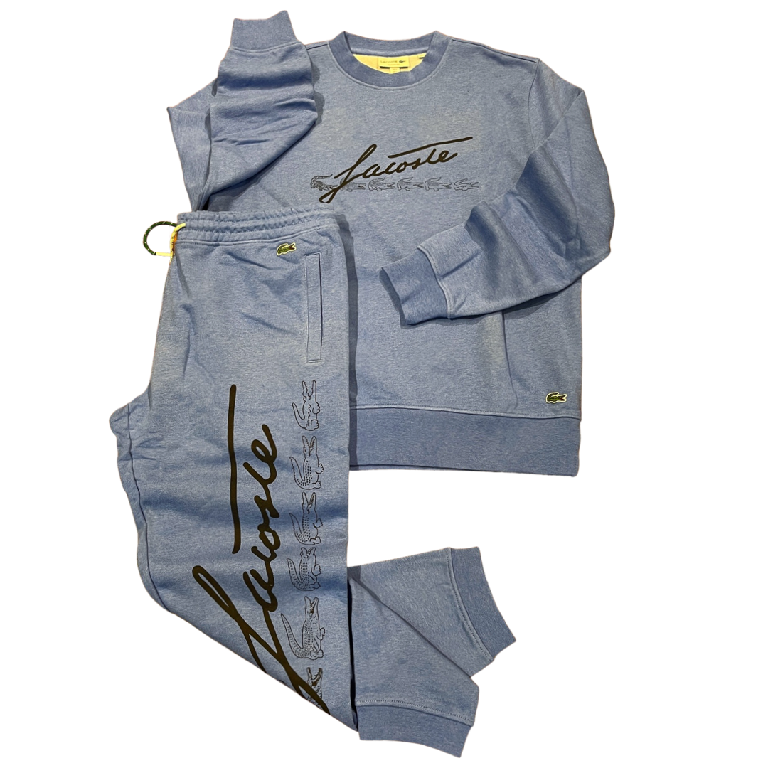 LACOSTE  CREW NECK SWEATSUIT Men’s - BLUE CHINE -HG3