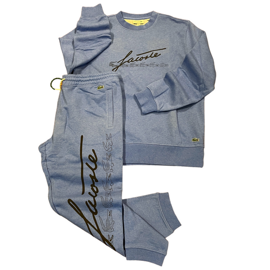 LACOSTE  CREW NECK SWEATSUIT Men’s - BLUE CHINE -HG3