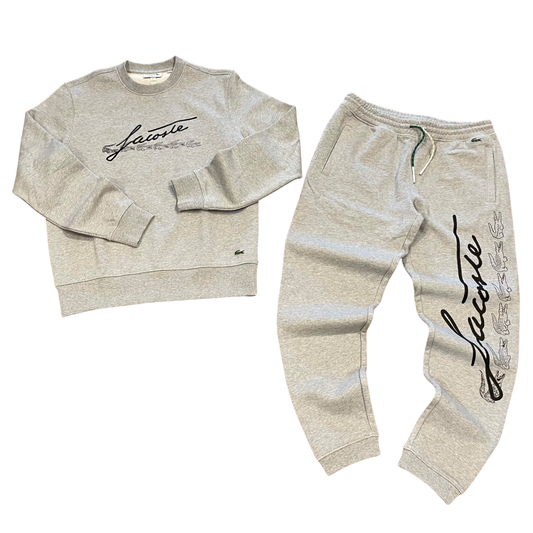 LACOSTE CREW NECK SWEATSUIT Men’s -  GREY CHINE-4JV