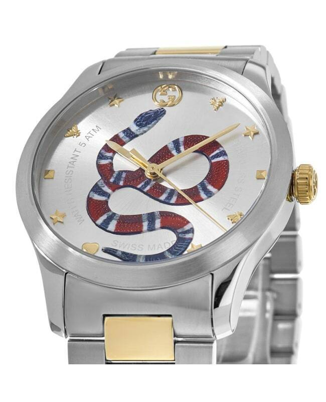 Gucci G Timeless Quartz Stainless Steel Silver Dial 27mm Watch For Women - YA126591