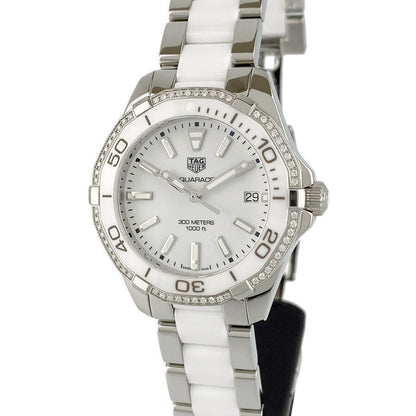 Tag Heuer Aquaracer Diamonds White Dial Two Tone Steel Strap Watch for Women - WAY131H.BA0914