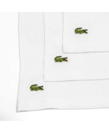 LACOSTE  CREW NECK SLIM FIT T-Shirt 3 PACK Men’s - WHITE
