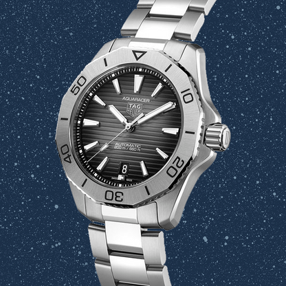 Tag Heuer Aquaracer Automatic Black Dial Silver Steel Strap Watch for Men - WAY2110.BA0928