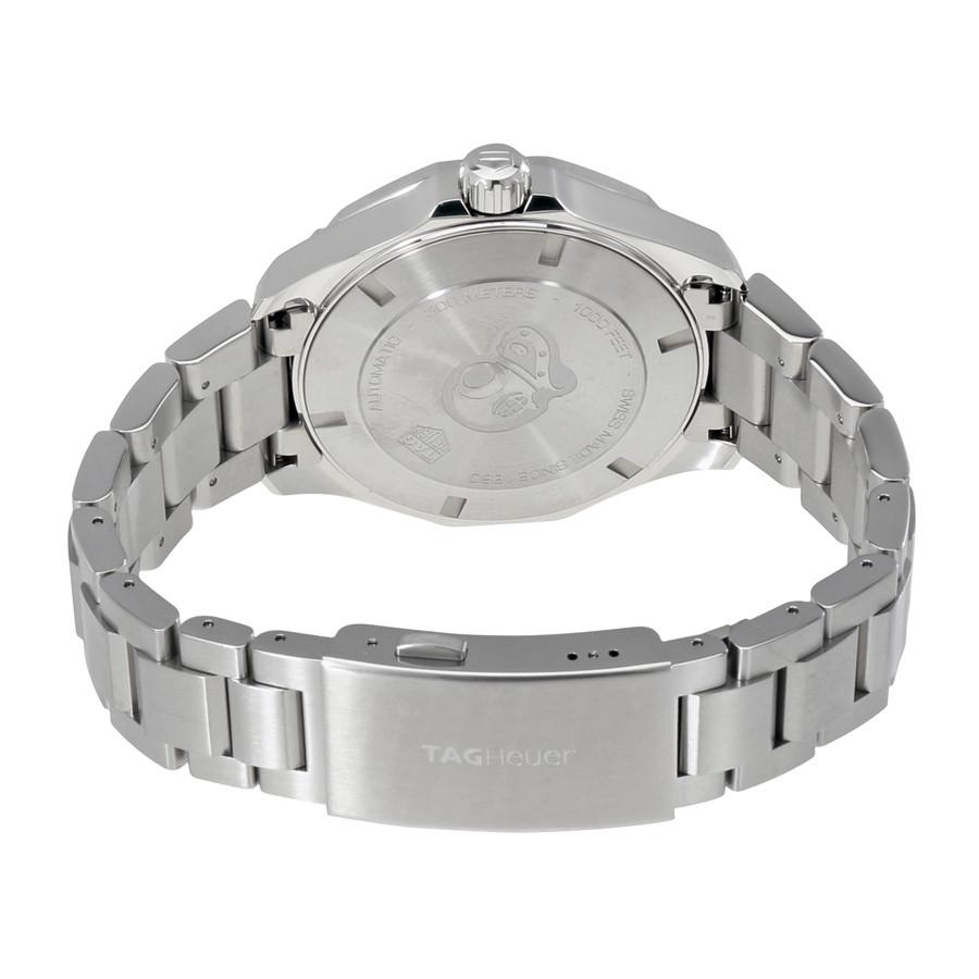 Tag Heuer Aquaracer Automatic Black Dial Silver Steel Strap Watch for Men - WAY2010.BA0927