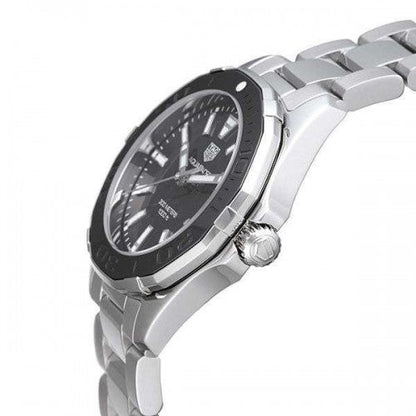 Tag Heuer Aquaracer Quartz Black Dial Silver Steel Strap Watch for Women - WAY131K.BA0748