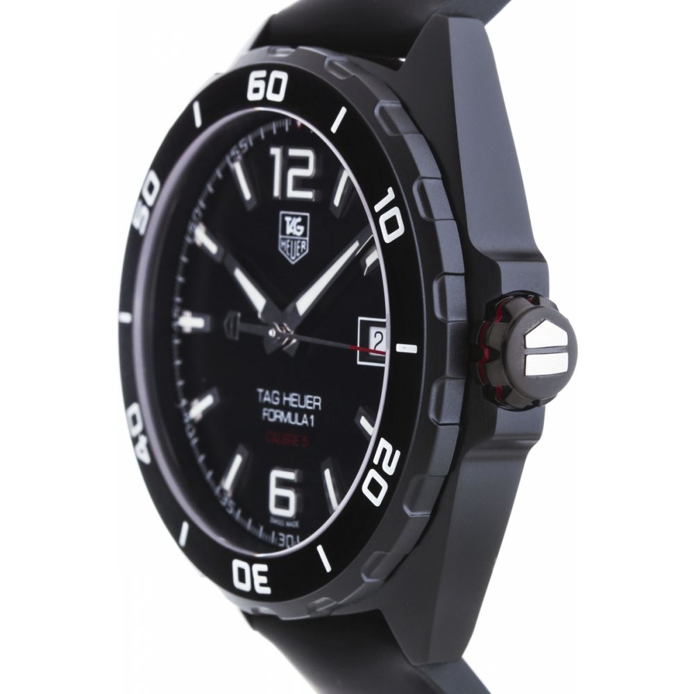 Tag Heuer Formula 1 Automatic Black Dial Black Rubber Strap Watch for Men - WAZ2115.FT8023