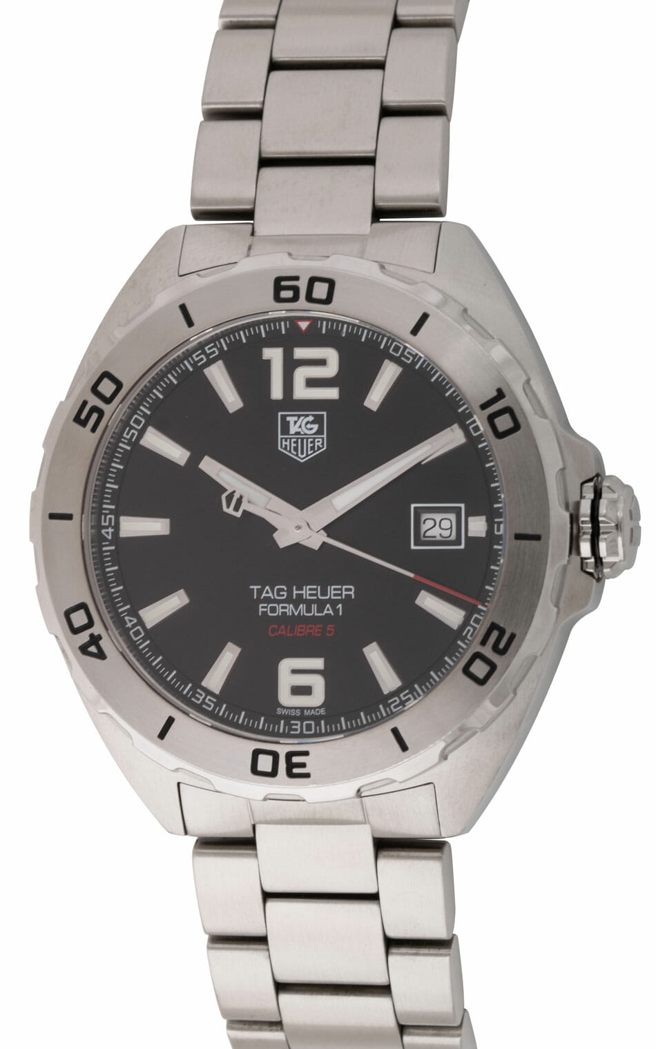 Tag Heuer Formula 1 Automatic Black Dial Silver Steel Strap Watch for Men - WAZ2113.BA0875