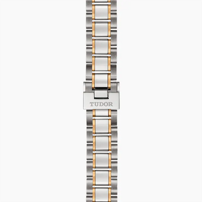 Tudor Style Automatic Diamonds Gold Dial Two Tone Steel Strap Watch for Men - M12713-0007