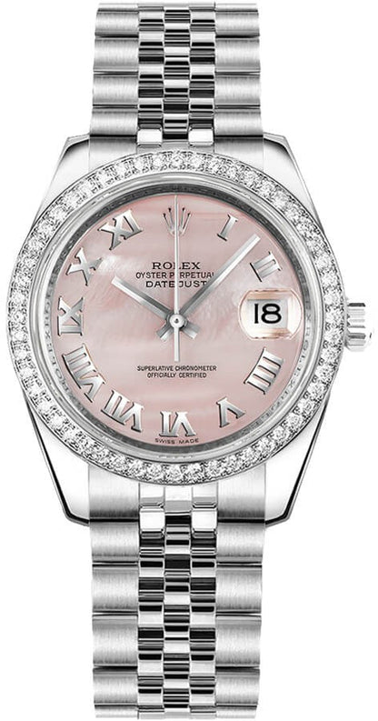 Rolex Datejust 31 Diamond Bezel Jubilee Bracelet Women's Watch 178384-0028
