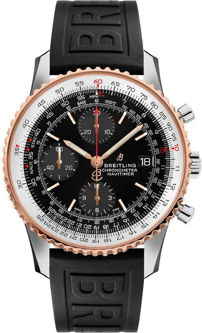 Breitling Navitimer Chronograph 41 Steel & 18k Red Gold Men's Watch U1332421/BG73-153S