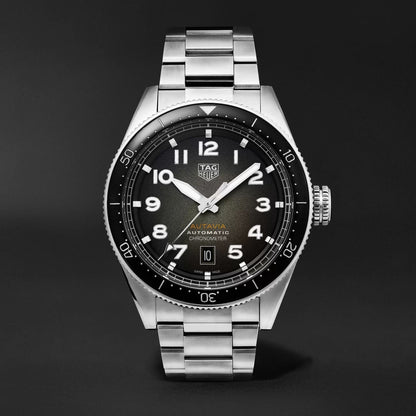Tag Heuer Autavia Automatic Grey Dial Silver Steel Strap Watch for Men - WBE5114.EB0173