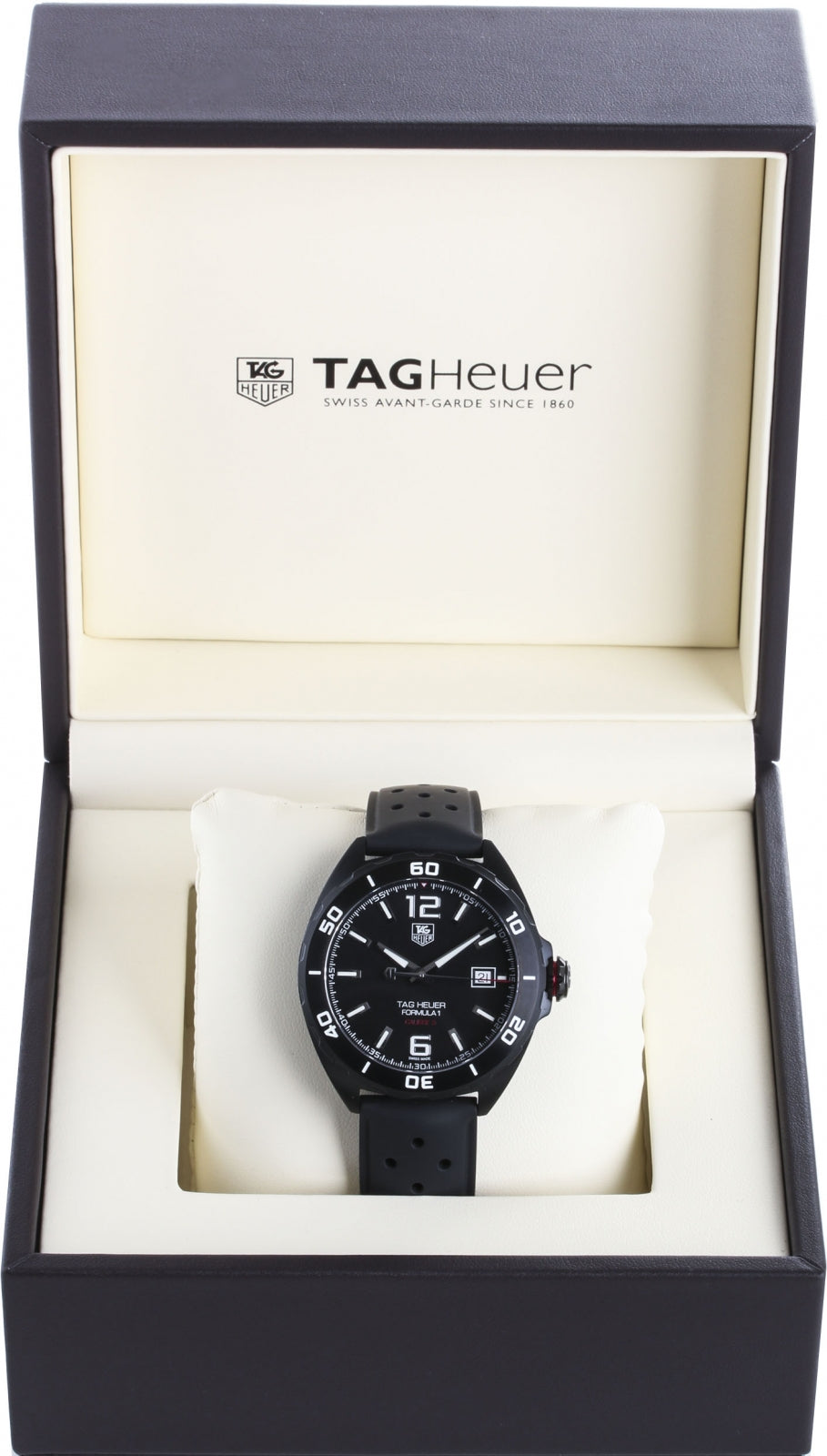 Tag Heuer Formula 1 Automatic Black Dial Black Rubber Strap Watch for Men - WAZ2115.FT8023