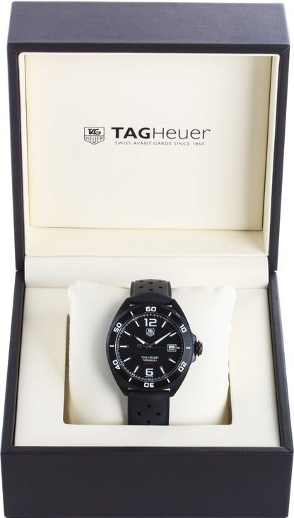 Tag Heuer Formula 1 Automatic Black Dial Black Rubber Strap Watch for Men - WAZ2115.FT8023