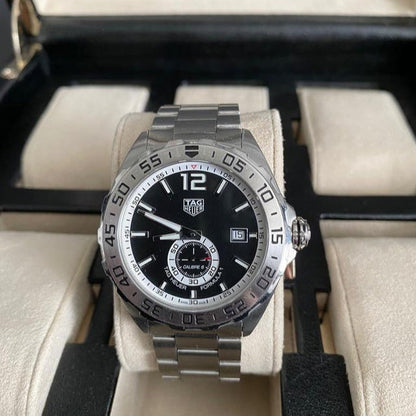 Tag Heuer Formula 1 Automatic Black Dial Silver Steel Strap Watch for Men - WAZ2012.BA0842
