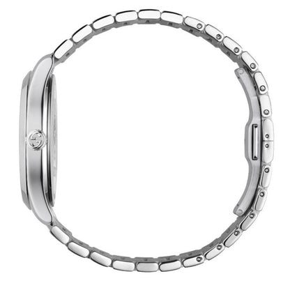 Gucci G Timeless Black Dial Silver Steel Strap Watch For Women - YA1264029A