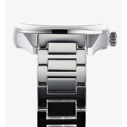 Gucci G Frame Quartz Diamonds Silver Dial Silver Steel Strap Watch For Women - YA142504
