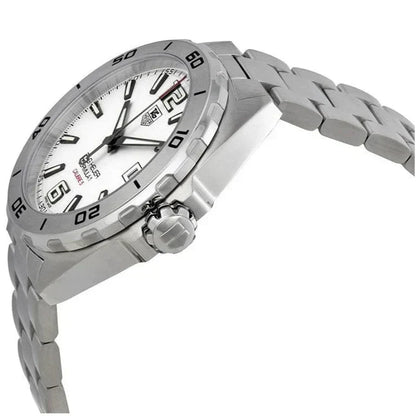 Tag Heuer Formula 1 Calibre 5 Automatic White Dial Silver Steel Strap Watch for Men - WAZ2114.BA0875